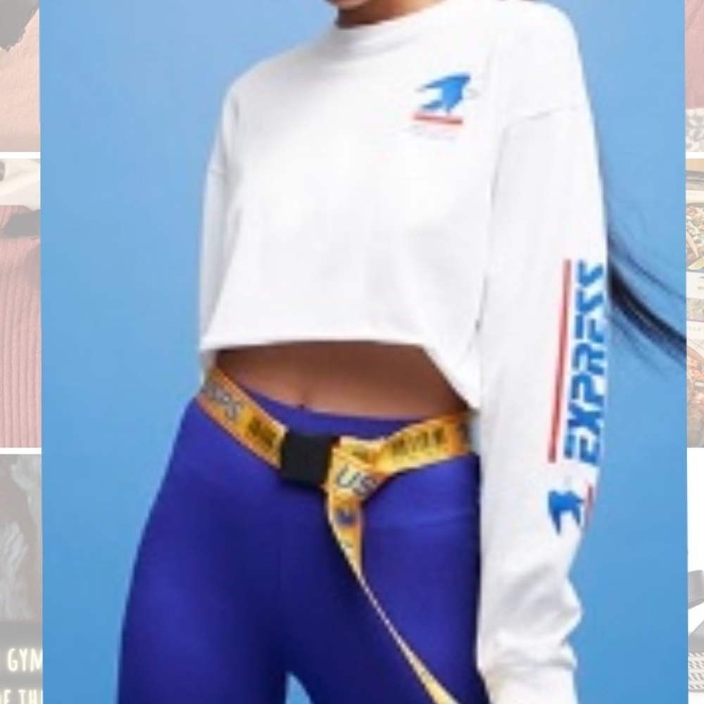 USPS x Forever 21 long sleeve crop top.
